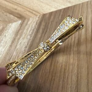 NWOT Kate Spade New York Rhinestone Bow Hinge Love Notes Bracelet